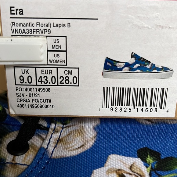 Vans Era Romantic Floral Lapis Blue Men’s sneakers - Picture 16 of 16